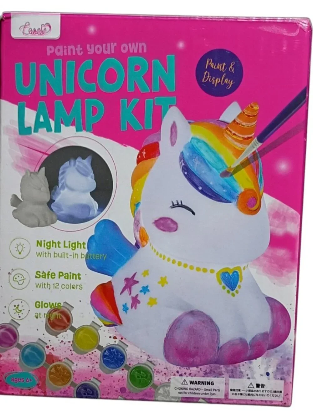 LAOESE Paint Your Own Unicorn Lamp Kit ages 6 and up